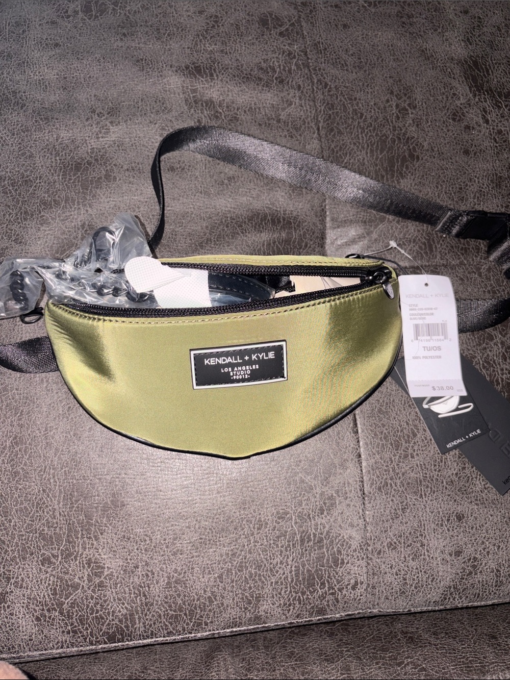Kendall & Kylie Olive Green Crossbody Belt Bag